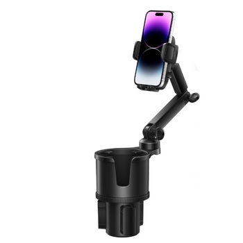 Двуинен автомобилен държач за телефон и чаша, пластмасов, с възможност за персонализация