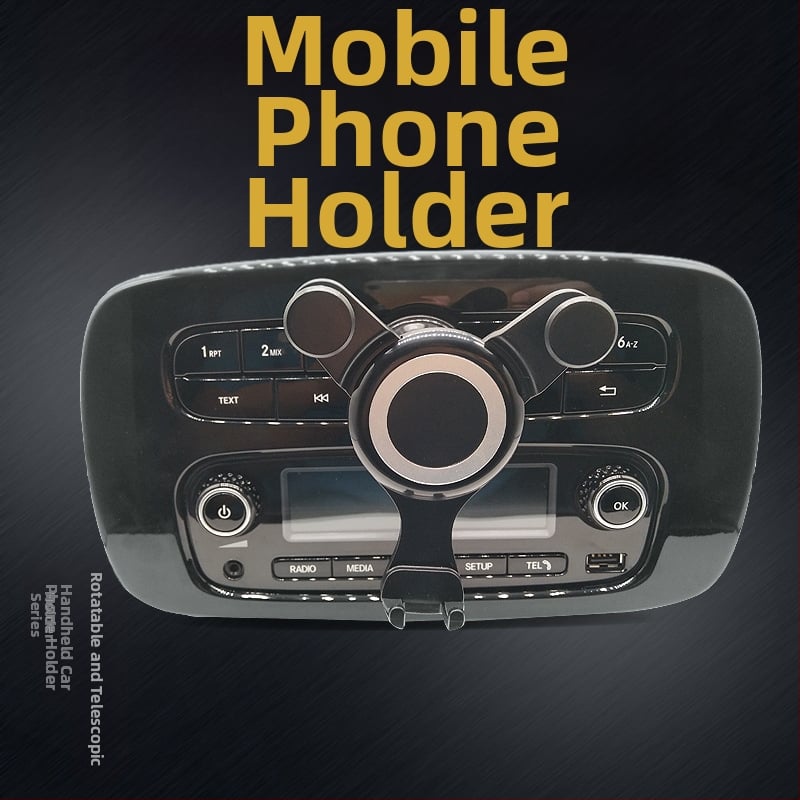 Suport auto pentru telefon cu gravitație – montaj ascuns în conducta de ventilație, Model 06, compatibil universal, opțiuni de personalizare