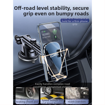 Chiweng алуминиев държач за телефон в автомобил със вакуумна чашка за табло – презареждаем, за навигация, монтаж върху таблото, съвместим с Crazy craftsman