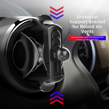 Автомобилен държател за телефон/навигатор за кръгъл въздушен отвор, KF4301054, универсален