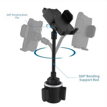 Chuanglong автомобилен държач за вода и телефон, пластмасов, персонализируем, за държач на чаша вода в колата, съвместим с всички марки