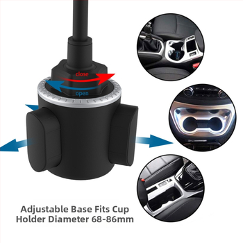 Chuanglong автомобилен държач за вода и телефон, пластмасов, персонализируем, за държач на чаша вода в колата, съвместим с всички марки
