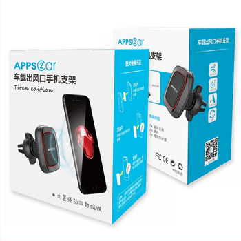 APPS2CAR Магнитен държач за автомобил за въздушен дефлектор - силен магнит, многофункционален навигационен държач, модел M02-AV2S, пластмасов