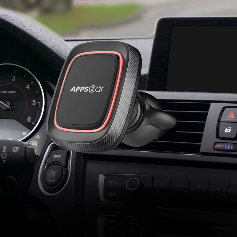 APPS2CAR Suport auto magnetic pentru conducta de ventilație - magnet puternic, suport de navigație multifuncțional, model M02-AV2S, din plastic