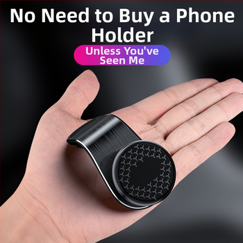 Универсален държач за телефон в автомобил с клип за въздушен изход, поддръжка за навигация и магнитен метален държач