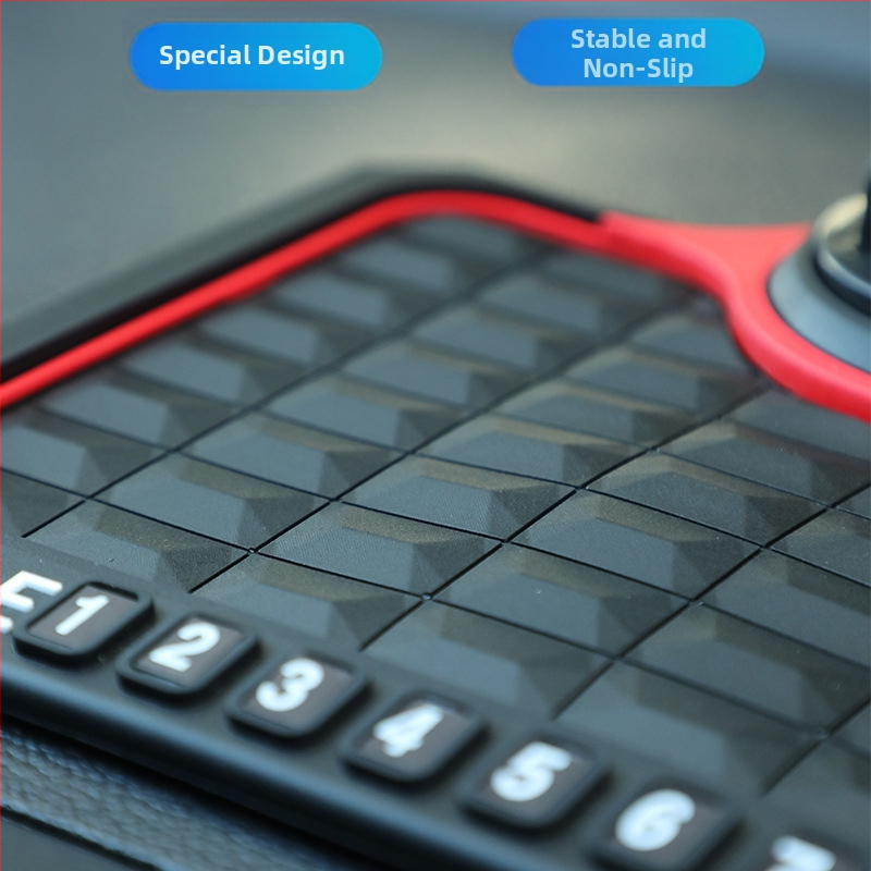 PVC материал автомобилна антиплъзгаща подложка за табло с въртящ се на 360° държач за навигация и мултифункционална подложка за съхранение