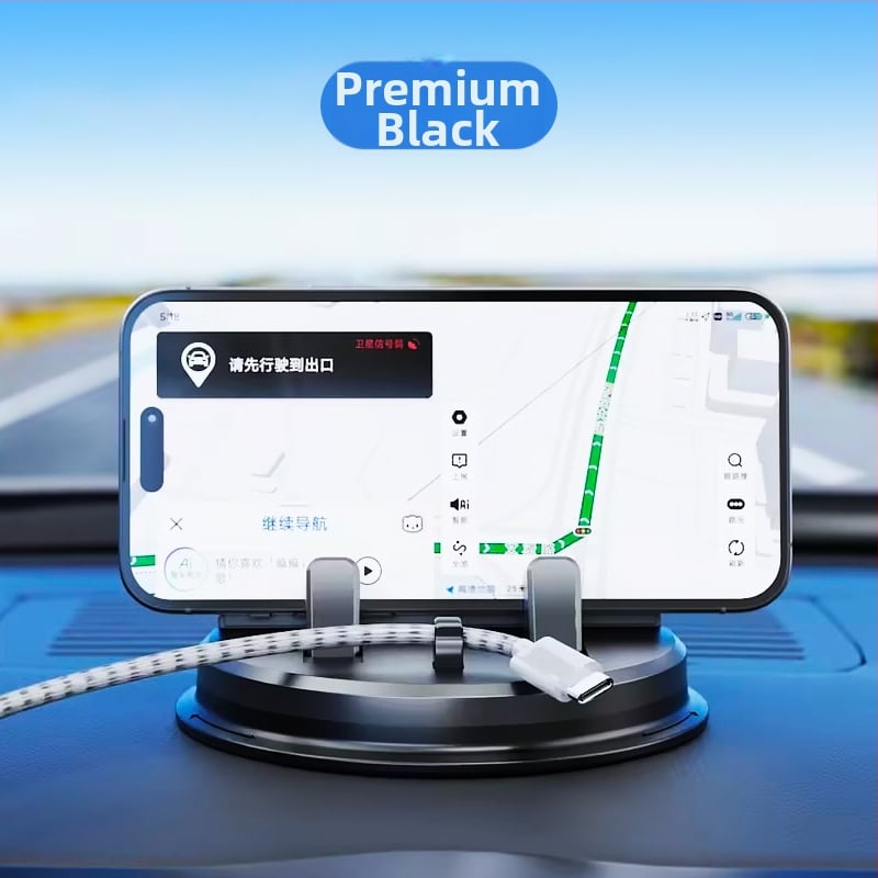 THIS IS SPRING Automobilio prietaisų skydelio telefono laikiklis su siurbtuko tvirtinimu, universalus, ABS+PC+TPE