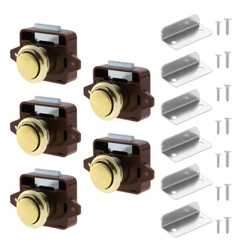 Craftsman JT01 slėptas mygtuko užraktas RV spintoms, cinko lydinys, šiuolaikiškas minimalistinis stilius, šviesus chromas / perlų nikeli paviršius, tarnavimo laikas >30k ciklų