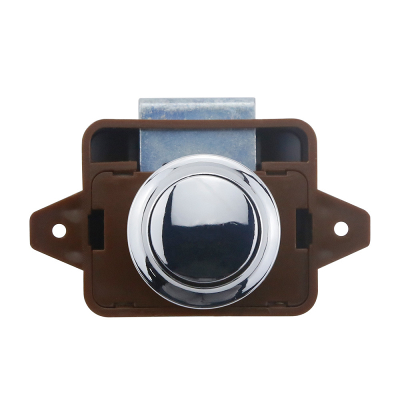 Craftsman JT01 slėptas mygtuko užraktas RV spintoms, cinko lydinys, šiuolaikiškas minimalistinis stilius, šviesus chromas / perlų nikeli paviršius, tarnavimo laikas >30k ciklų