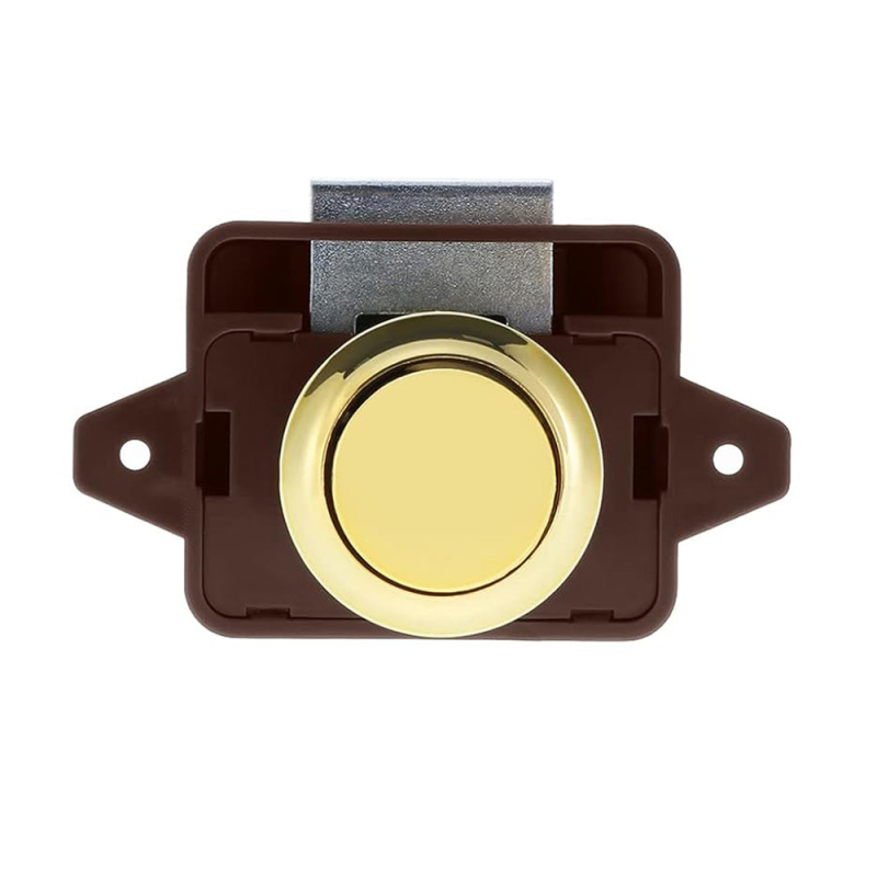 Craftsman JT01 slėptas mygtuko užraktas RV spintoms, cinko lydinys, šiuolaikiškas minimalistinis stilius, šviesus chromas / perlų nikeli paviršius, tarnavimo laikas >30k ciklų