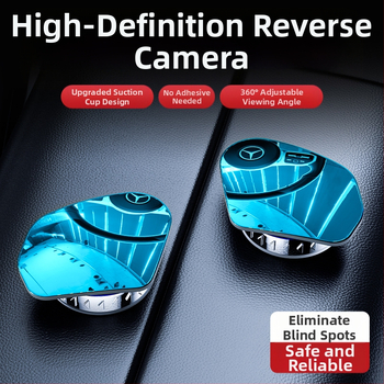 Автомобилно задно огледало – кръгло, помощ за слепи зони, 360° широкоъгълно виждане, монтаж с вакуумна присоска