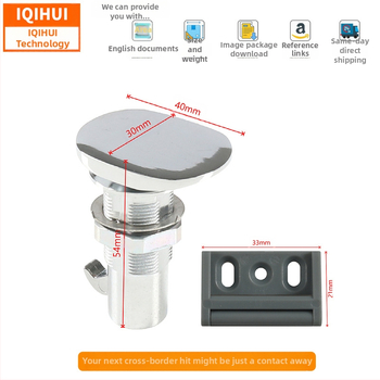 RV spintos durų spyna – cinko lydinys, rakto tipo, skirta RV ir jachtai