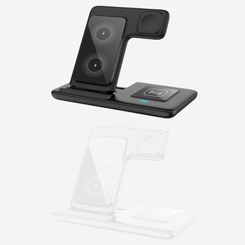Belaidinė įkrovimo stalo laikiklis telefonui, sulankstomas, trys viename, magnetinis įkrovimas, greitas įkrovimas 15W