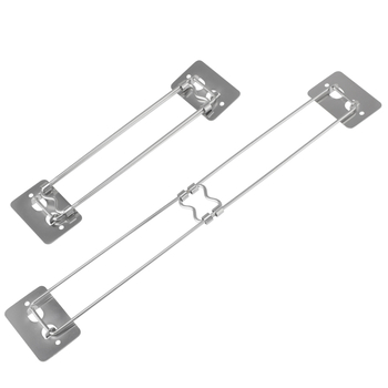 RV vonios kambario kampinio laikymo strypas, reguliuojamas nerūdijančio plieno strypas, kvadratinės formos, vieno lygio, blizgantis paviršius, apkrova 15 kg, modelis CG2033.