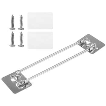 RV vonios kambario kampinio laikymo strypas, reguliuojamas nerūdijančio plieno strypas, kvadratinės formos, vieno lygio, blizgantis paviršius, apkrova 15 kg, modelis CG2033.