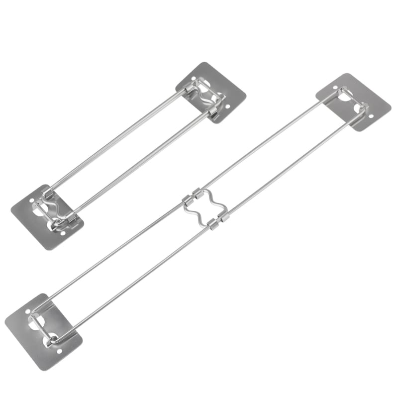 RV vonios kambario kampinio laikymo strypas, reguliuojamas nerūdijančio plieno strypas, kvadratinės formos, vieno lygio, blizgantis paviršius, apkrova 15 kg, modelis CG2033.