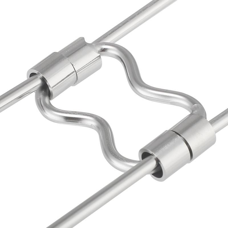 RV vonios kambario kampinio laikymo strypas, reguliuojamas nerūdijančio plieno strypas, kvadratinės formos, vieno lygio, blizgantis paviršius, apkrova 15 kg, modelis CG2033.