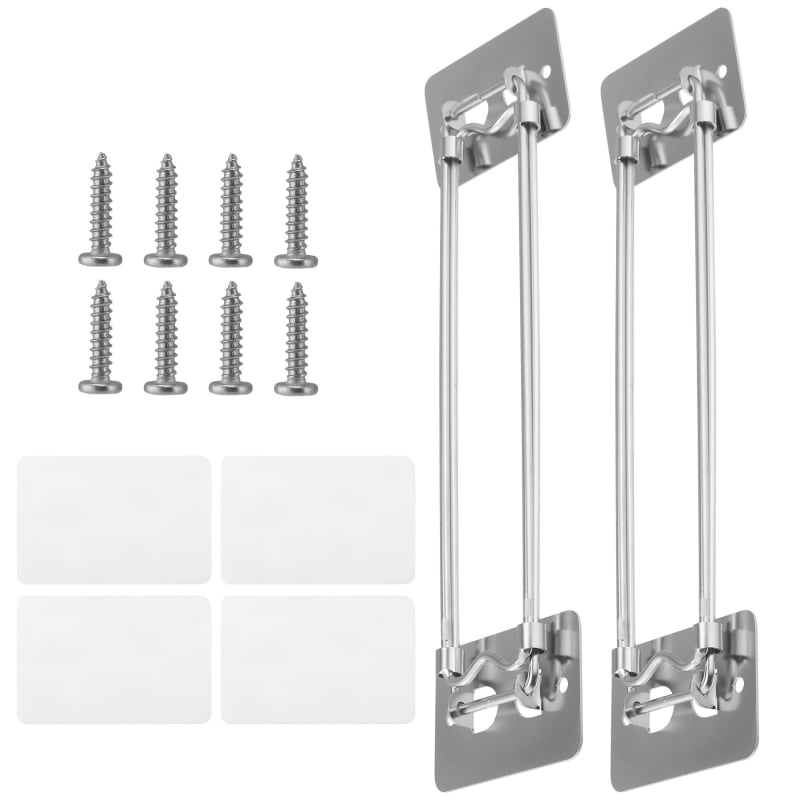 RV vonios kambario kampinio laikymo strypas, reguliuojamas nerūdijančio plieno strypas, kvadratinės formos, vieno lygio, blizgantis paviršius, apkrova 15 kg, modelis CG2033.