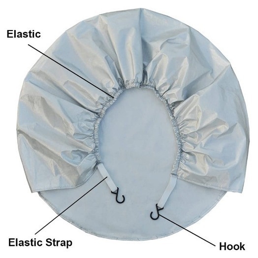 RV atsarginės padangos dangtis iš Oxford audinio, atsparus vandeniui, dulkėms, vėjui, atsparus senėjimui