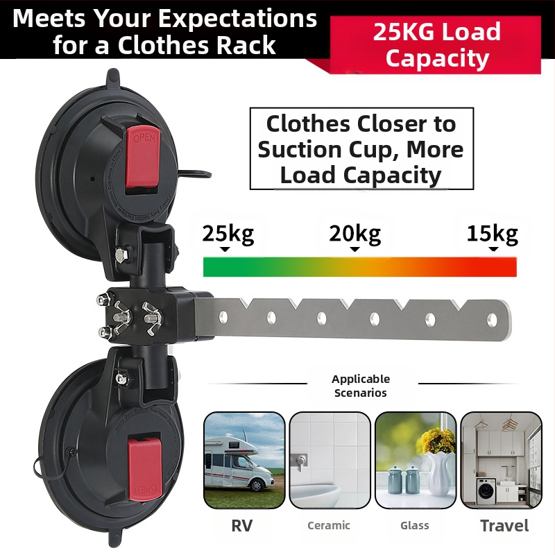 Кемпер вакуумна чашка за сушене на дрехи – пластмаса/алуминиева сплав, Camping River