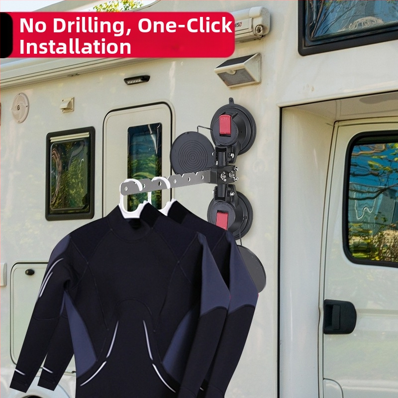 Кемпер вакуумна чашка за сушене на дрехи – пластмаса/алуминиева сплав, Camping River