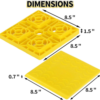 Σετ 12 τεμαχίων μπλοκ επίπεδου RV από HDPE, με τσάντα μεταφοράς για κάμπινγκ τροχόσπιτο (19p συνδυασμός)