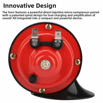12V клаксон за автомобили и мотори, форма на охлюв, клаксон с двоен тон, електрически