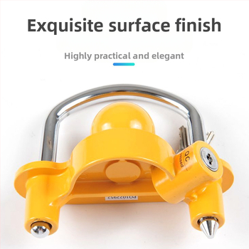 Apsauginis užraktas ant priekabės vagystės, modelis S241, aliuminio lydinys + geležis, cinko lydinio cilindras