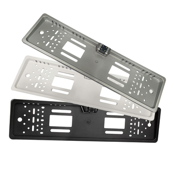 Automašīnas kamera ar Eiropas reģistrācijas numura zīmes rāmi, 4 LED gaismas, ūdensizturīga aizmugures kamera, skatiena leņķis 170°, izšķirtspēja 720x460, 12V