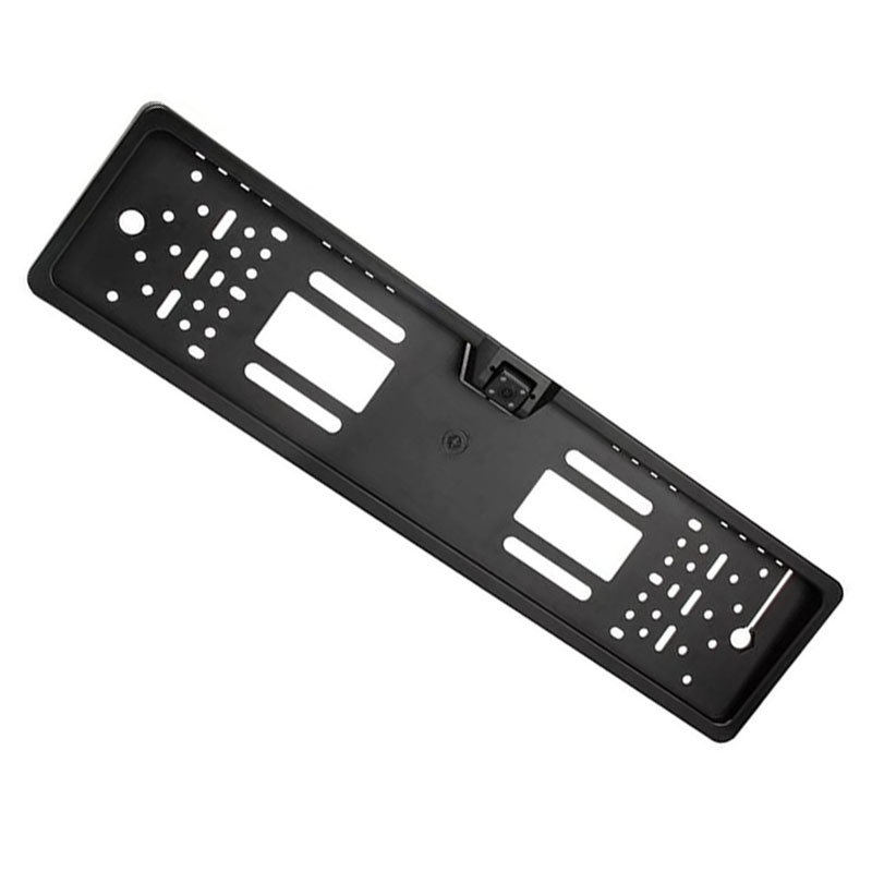 Automašīnas kamera ar Eiropas reģistrācijas numura zīmes rāmi, 4 LED gaismas, ūdensizturīga aizmugures kamera, skatiena leņķis 170°, izšķirtspēja 720x460, 12V