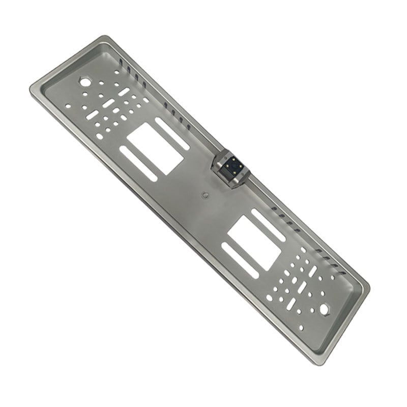 Automašīnas kamera ar Eiropas reģistrācijas numura zīmes rāmi, 4 LED gaismas, ūdensizturīga aizmugures kamera, skatiena leņķis 170°, izšķirtspēja 720x460, 12V