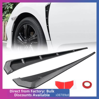 Universal ABS εξωτερικό αυτοκόλλητο πλευρικού αεραγωγού αυτοκινήτου, προσομοίωση καρχαρία‑βράγχιο για Civic. Μάρκα Always red