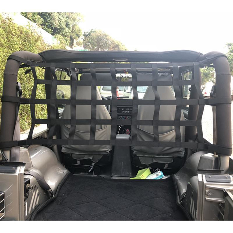 Krovna mreža za Jeep Wrangler — mreža za skladištenje u prtljažniku, univerzalna, prilagodljiva