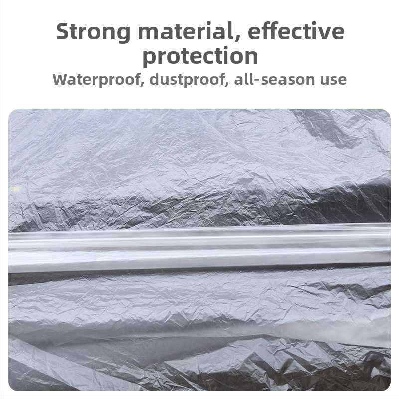 Еднократно покривало за автомобил, универсално, прозрачно пластмасово с ластик, UV защита, водоустойчиво и прахоустойчиво, персонализируемо