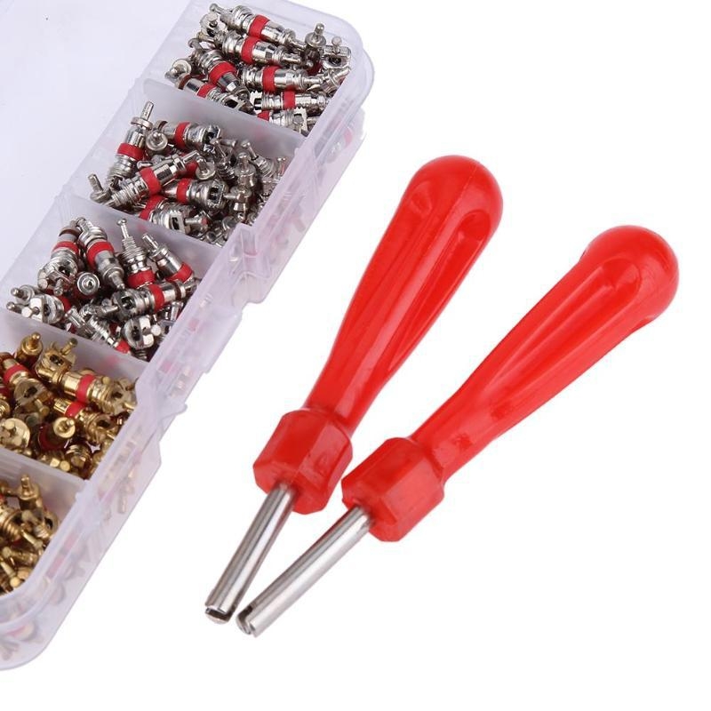 Σετ πυρήνων βαλβίδων για ελαστικά χωρίς αέρα, 242 τεμάχια, ανοξείδωτος χάλυβας, εγκατάσταση με βίδα, πρότυπο γαλλικού στόμιου, κανονική κοιλότητα πυρήνα