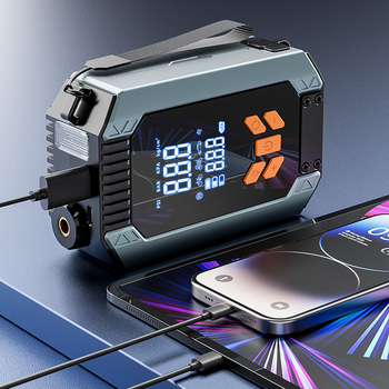 Automobilio užkūrimo įrenginys su įmontuotu oro pūtimo siurbliu ir USB įkrovimu, 14.8 V, 8 A, 30 L/min, Type-C įvestis