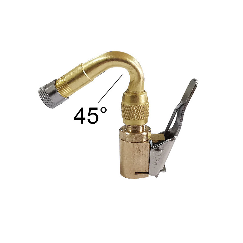 Ventila kodola paplašinājuma stienis riepu uzpūšanai, 45°/90°/135° leņķi, vara, 220W, digitālais displejs, brīdinājuma gaisma, piemērots velosipēdiem un motocikliem.