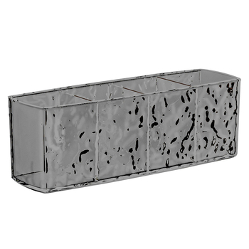 Θήκη αποθήκευσης επιτραπέζια με 4 διαμερίσματα, PET, στυλ ελαφριάς πολυτέλειας, χωρητικότητα 1 L, κατάλληλη για γραφική ύλη και καλλυντικά