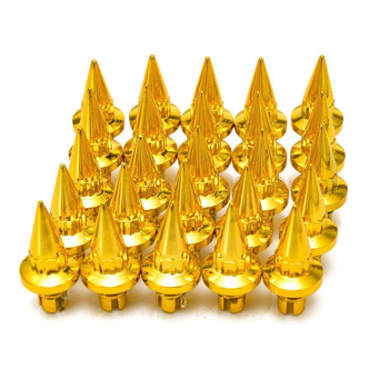 Σετ 25 τεμαχίων χρωμιωμένων πλαστικών παξούλων και βιδών για το χείλος της ζάντας και τα καλύμματα τροχών (Παγκόσμια εφαρμογή, προσαρμοσμένη επεξεργασία)