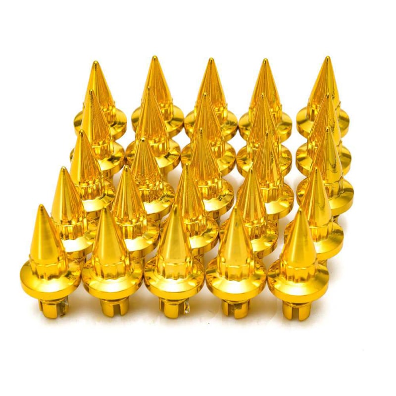 Σετ 25 τεμαχίων χρωμιωμένων πλαστικών παξούλων και βιδών για το χείλος της ζάντας και τα καλύμματα τροχών (Παγκόσμια εφαρμογή, προσαρμοσμένη επεξεργασία)