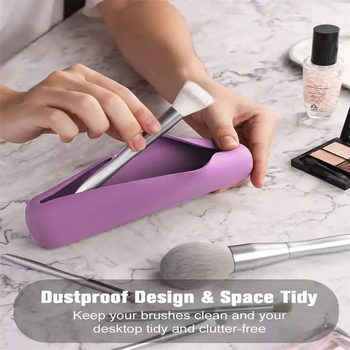 BENHAIDA κυλινδρική θήκη από σιλικόνη καλλυντικών για ταξίδια – πολυχρηστικός οργανωτής μακιγιάζ