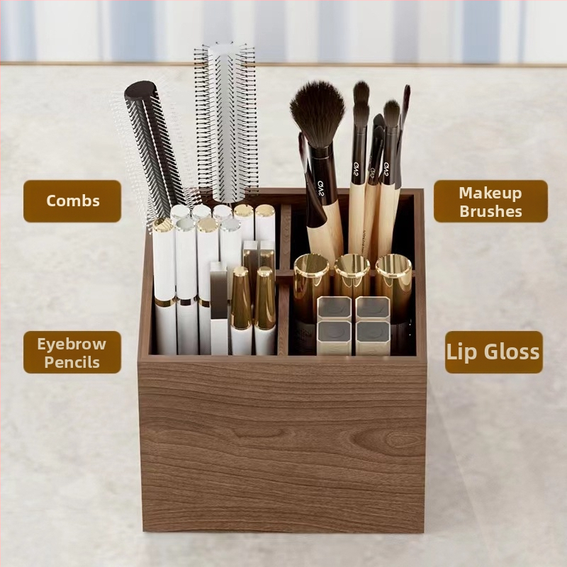 Кутия за съхранение на козметика от масивно дърво – Bestar, печатано лого, персонализирана обработка, ретро стил, пускана през 2016