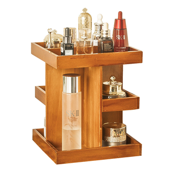 Οργανωτής καλλυντικών περιστρεφόμενος, ξύλινος, πολλαπλών επιπέδων (Μοντέλο MS-9148)