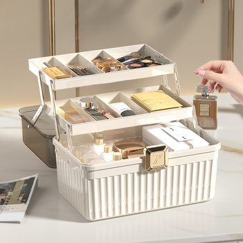 Οικιακό κουτί φαρμάκων με μεγάλη χωρητικότητα, πολυεπίπεδη κατασκευή, φορητό από πολυπροπυλένιο για πρώτη βοήθεια