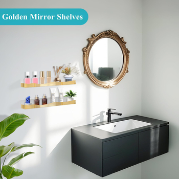 Ακρυλικός επιτοίχιος αποθηκευτικός σταθμός καλλυντικών — μονόροφος, πολυλειτουργικός, ανθεκτικός στην υγρασία, στερεώνεται με βίδες