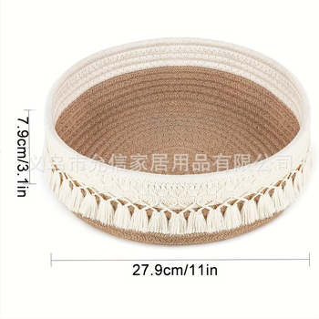 Κάδος αποθήκευσης μικροαντικειμένων από βαμβακερό σκοινί — AB-162, Yunxin, μοντέρνος μινιμαλιστικός σχεδιασμός (AB-162; βαμβακερό σκοινί; Yunxin; καλάθι αποθήκευσης μικροαντικειμένων; μοντέρνος μινιμαλιστικός σχεδιασμός)