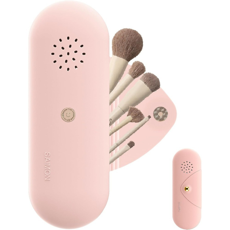 Kosmetinis krepšys su silikonine šepetėlio rankena, dėžutėje įpakavimas, šerelių medžiaga: kita, nešiojama rankena