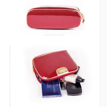 Чанта за козметика, PU материал, градски минималистичен стил, голям капацитет, подплата от полиестер, за ежедневна употреба.