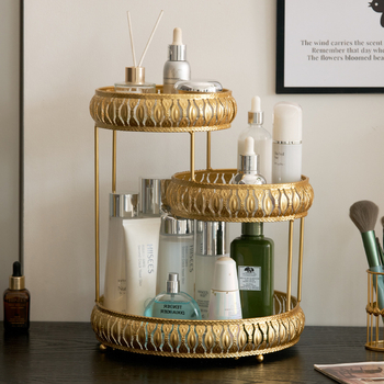 Μεταλλικός 3-επίπεδος επιτραπέζιος ράφι αποθήκευσης, φορητός και αποσπώμενος, ανθεκτικός στην υγρασία, ιδανικός για γραφείο, υπνοδωμάτιο, μπάνιο και καθιστικό