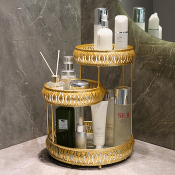 Μεταλλικός 3-επίπεδος επιτραπέζιος ράφι αποθήκευσης, φορητός και αποσπώμενος, ανθεκτικός στην υγρασία, ιδανικός για γραφείο, υπνοδωμάτιο, μπάνιο και καθιστικό